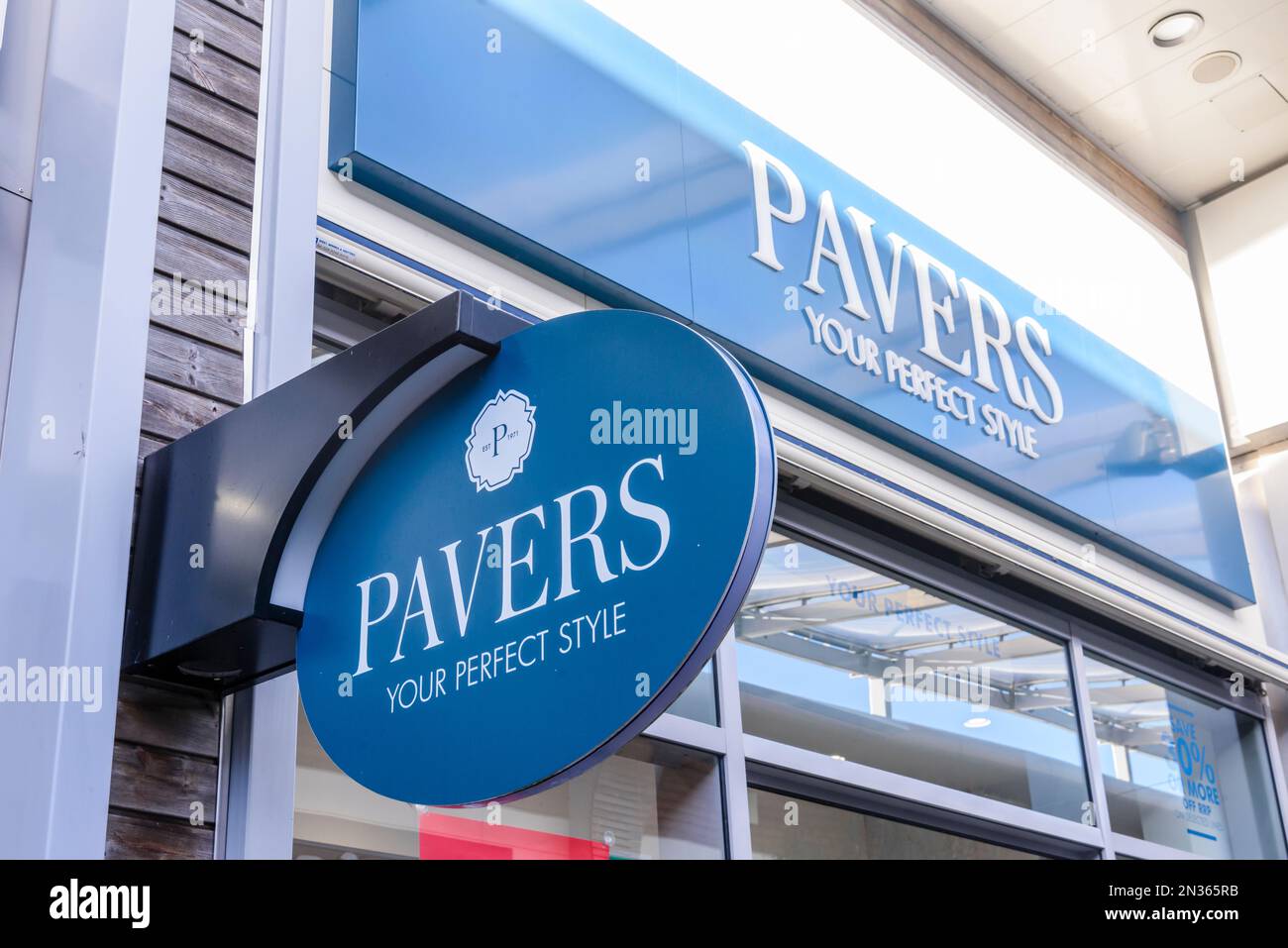 Pavers outlet store, The Boulevard Outlet centre, Banbridge, Northern Ireland, United Kingdom, UK Stock Photo