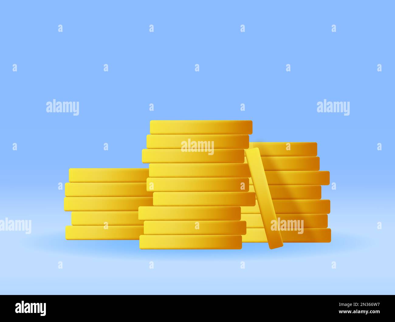 3D Stack of Gold Coins Icon Isolated Stock Vector Image & Art - Alamy
