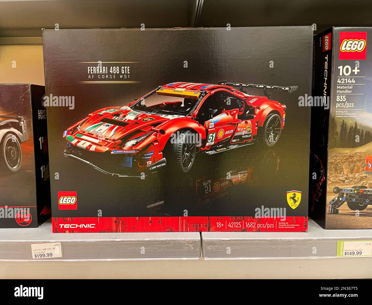 Ferrari 488 GTE lego set. Stock Photo