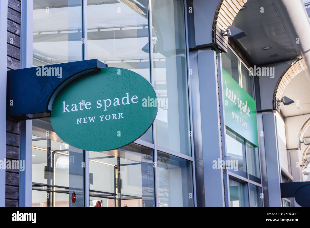 Kate Spade outlet store, The Boulevard Outlet centre, Banbridge, Northern Ireland, United Kingdom, UK Stock Photo