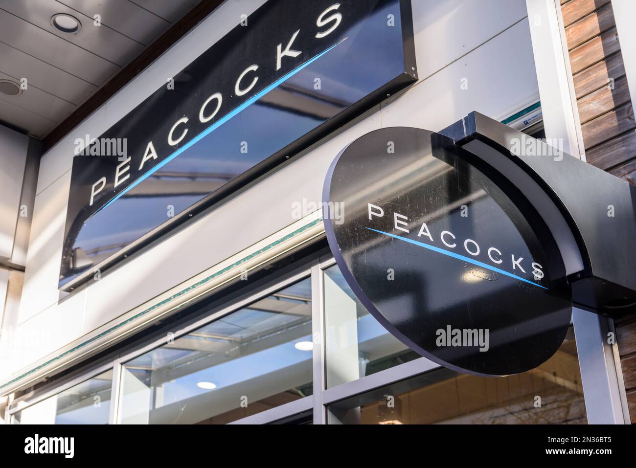 Peacock's outlet store, The Boulevard Outlet centre, Banbridge, Northern Ireland, United Kingdom, UK Stock Photo