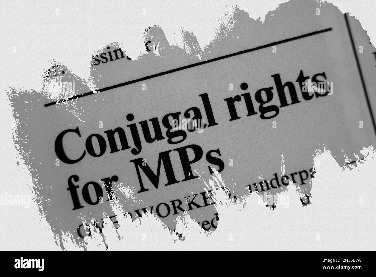 Conjugal rights for MPs- news story from 1975 newspaper headline ...