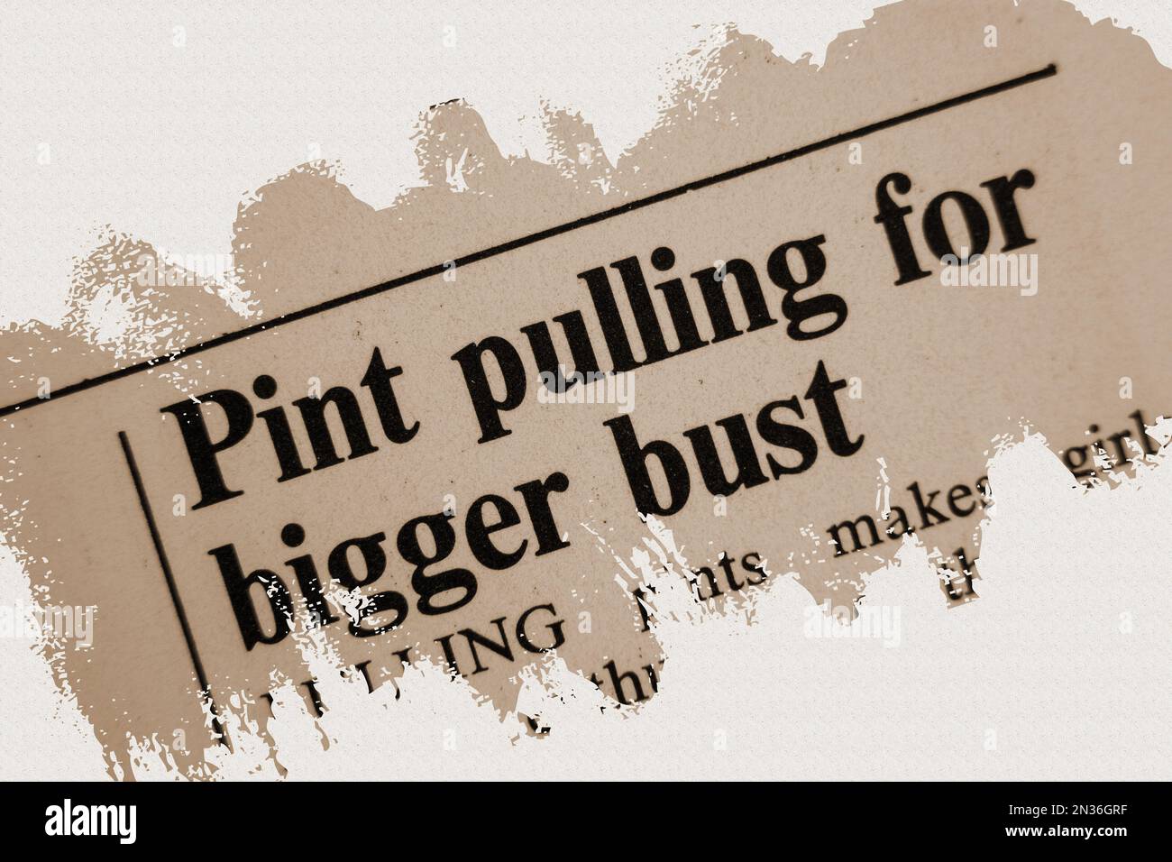 Pint pulling for bigger bust news story from 1975 newspaper headline