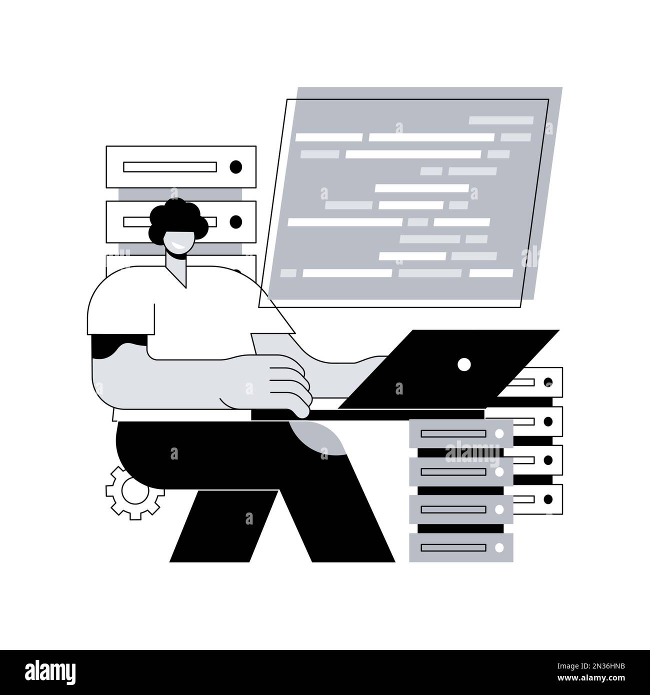 Big data programming abstract concept vector illustration. Software ...
