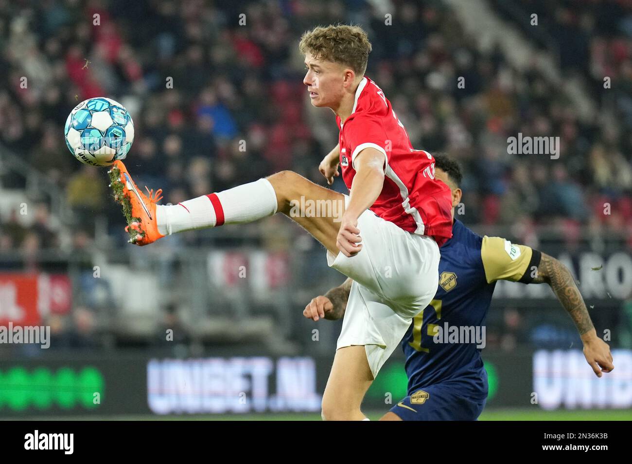 ALKMAAR - Sven Mijnans of AZ Alkmaar during the round of 16 of the TOTO  KNVB Cup between AZ Alkmaar and FC Utrecht at AFAS stadium on February 7,  2023 in Alkmaar,