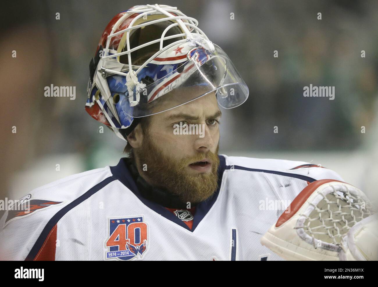 Washington Capitals goalie Braden Holtby (70) skates the ice during