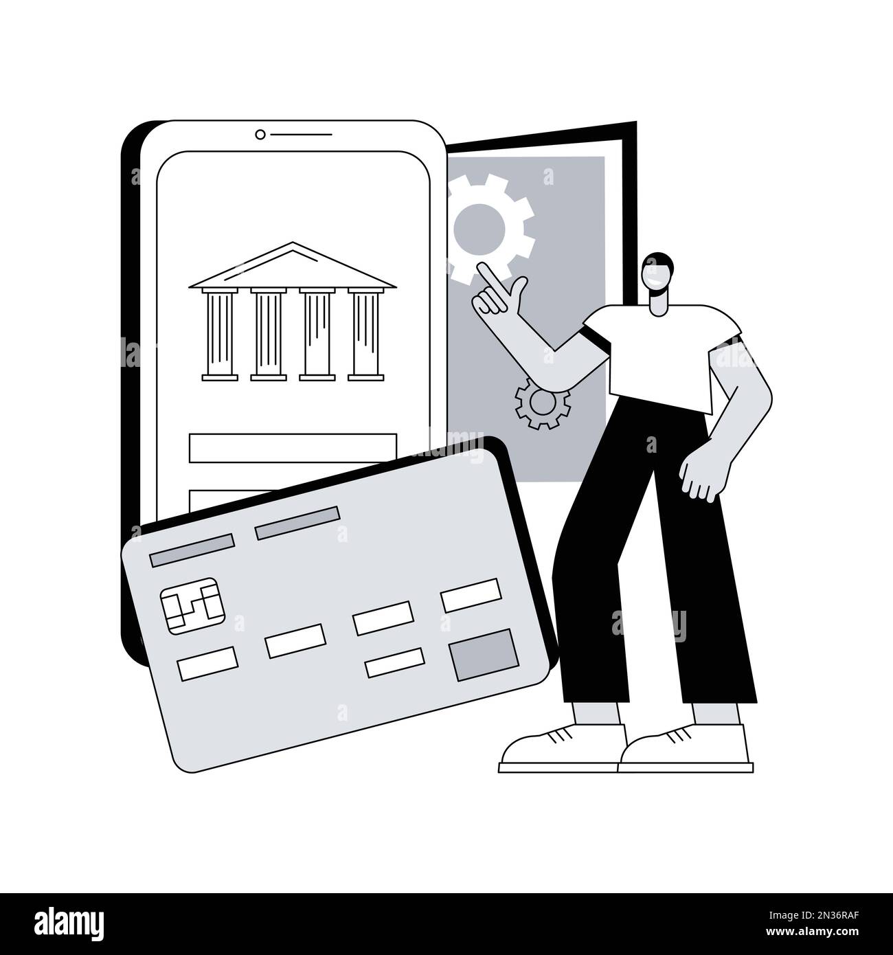 CardonFile abstract concept vector illustration. Storing cardholder