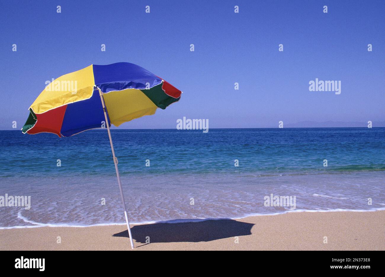 Umbrella on Beach, Puerto Vallarta, Mexico Stock Photo Alamy
