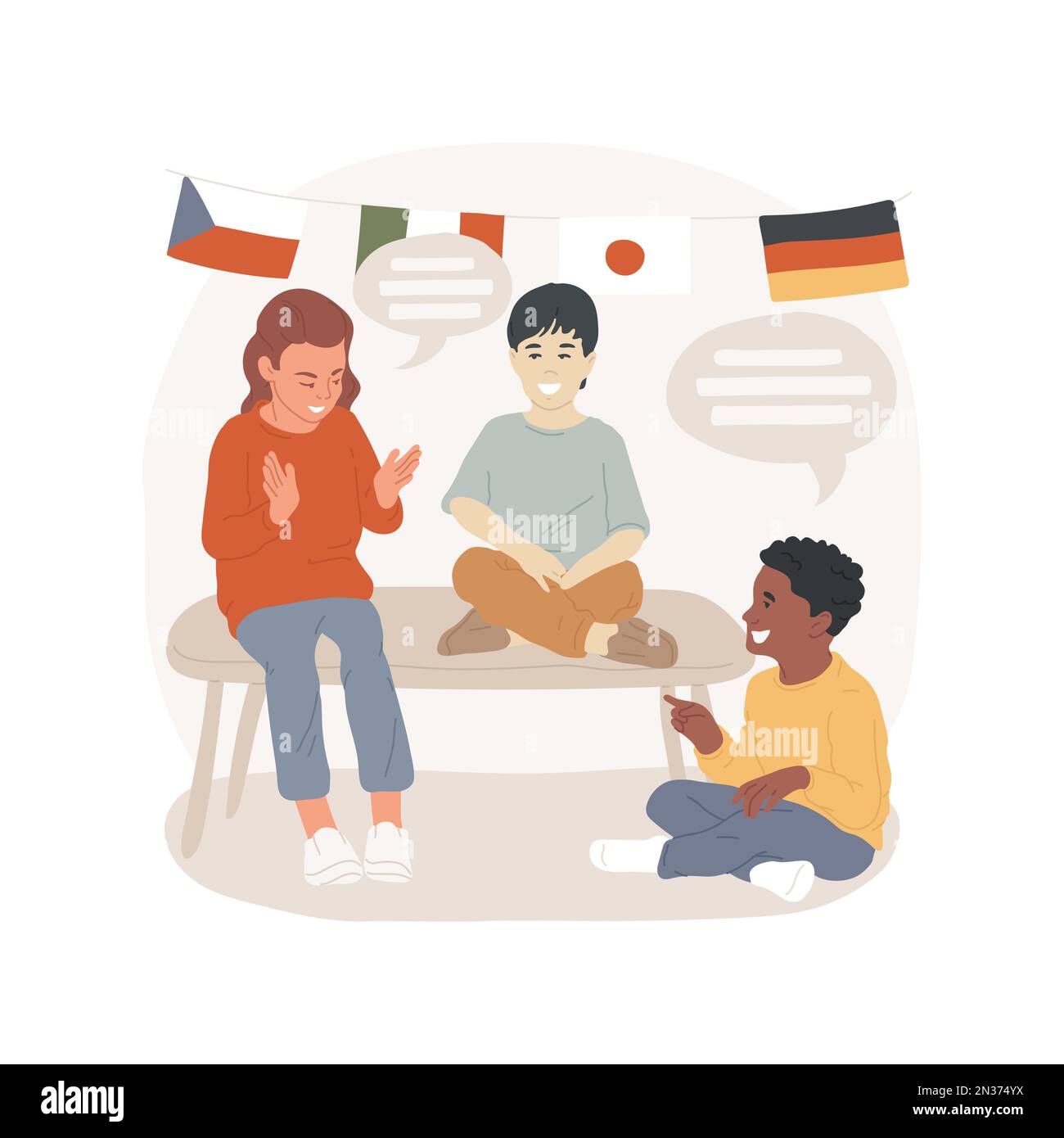 World languages isolated cartoon vector illustration. Foreign languages