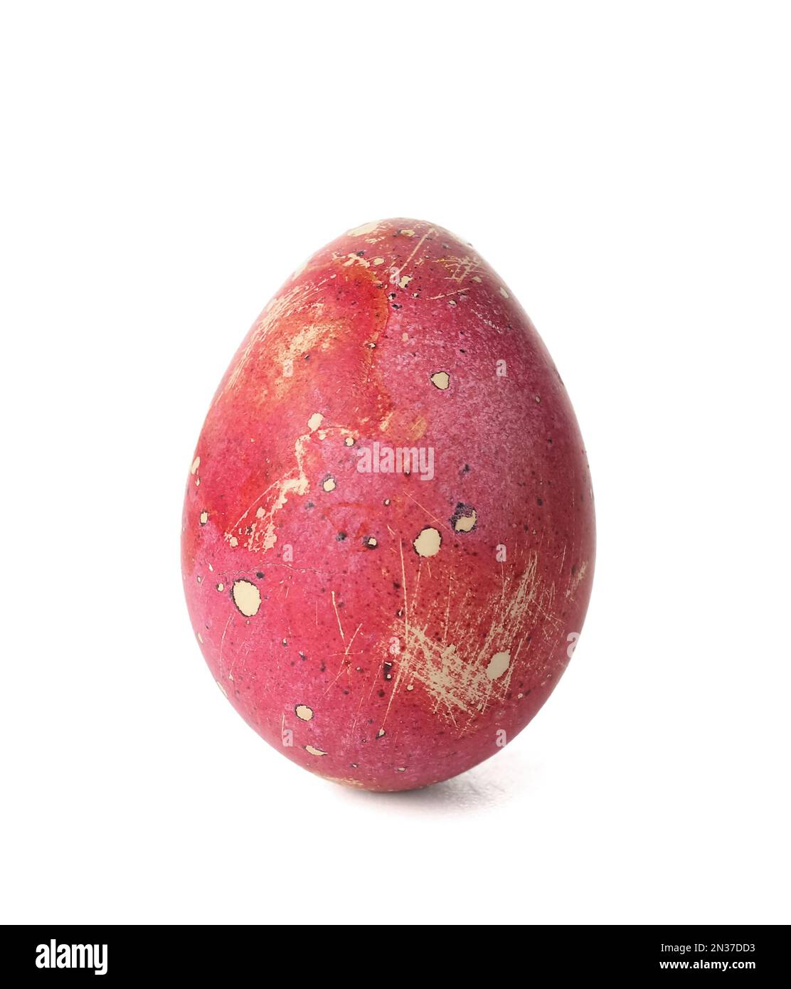 Red Easter egg on white background Stock Photo - Alamy