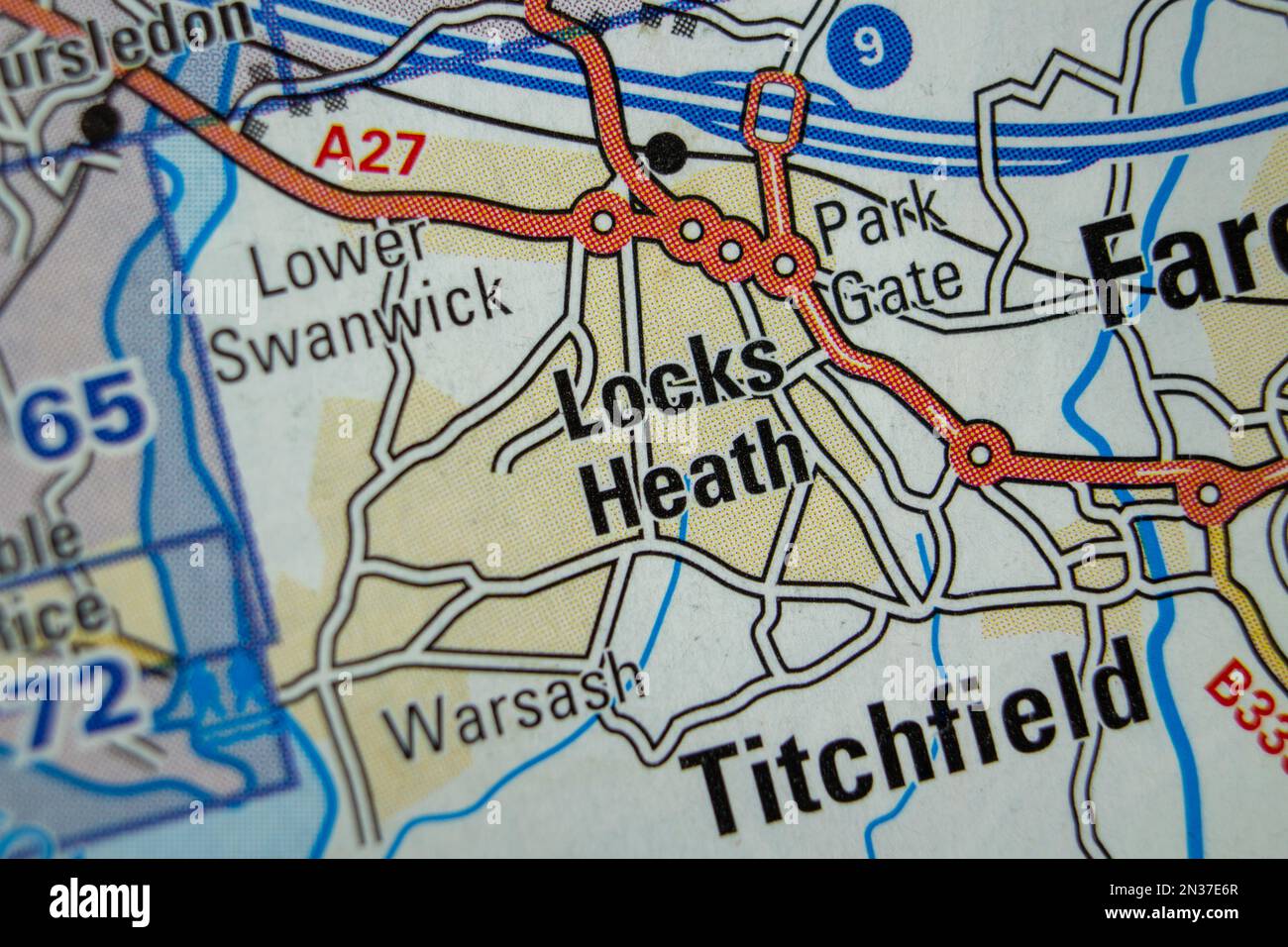 Locks Heath Village, Hampshire, United Kingdom Atlas Map Town Name 