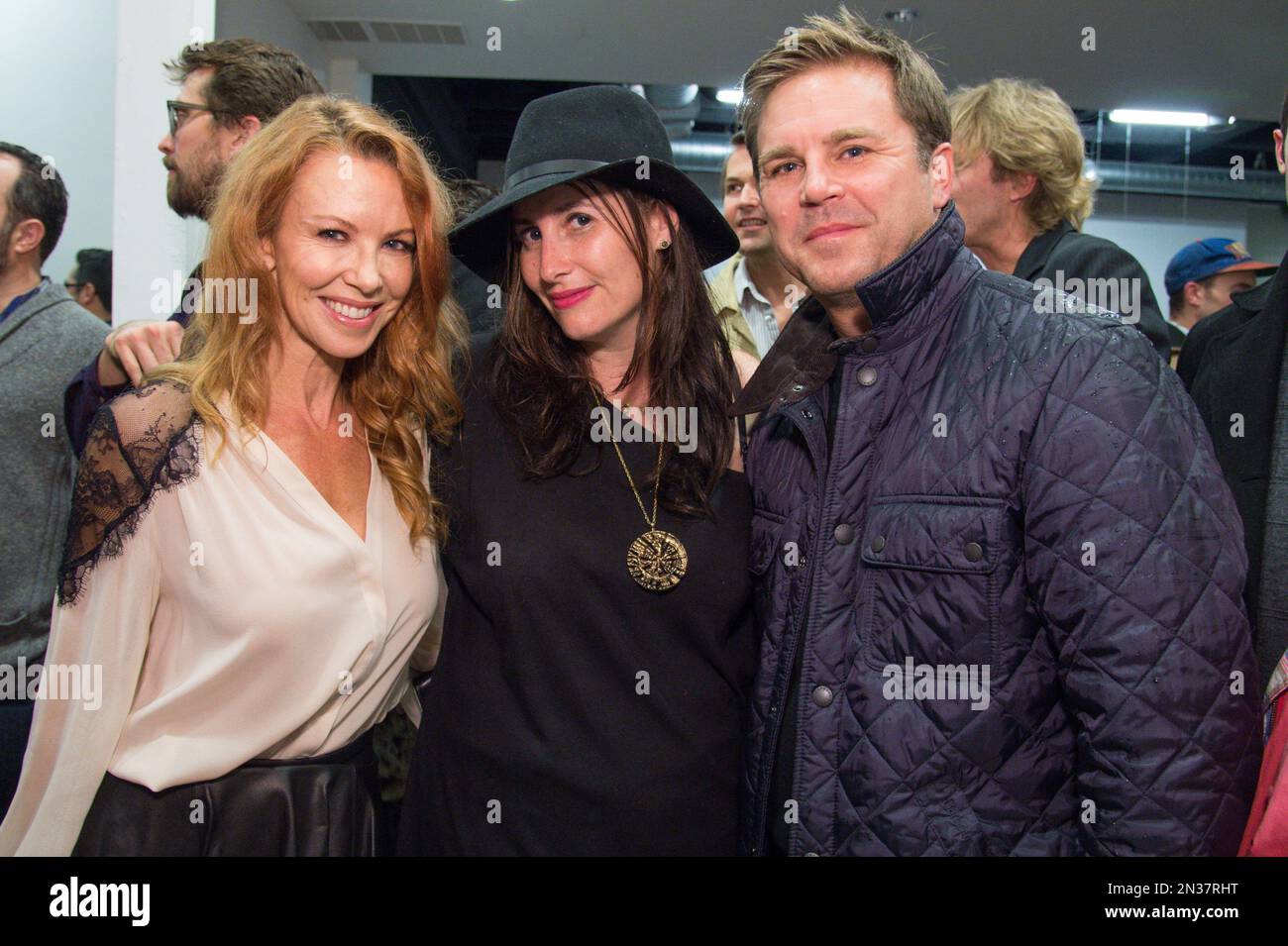 Challen Cates, left, Lauri Firstenberg and Aaron MacPherson attend the ...