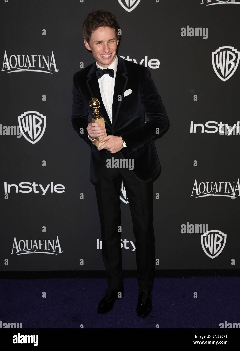 Eddie Redmayne, winner of the award for best actor in a motion picture ...
