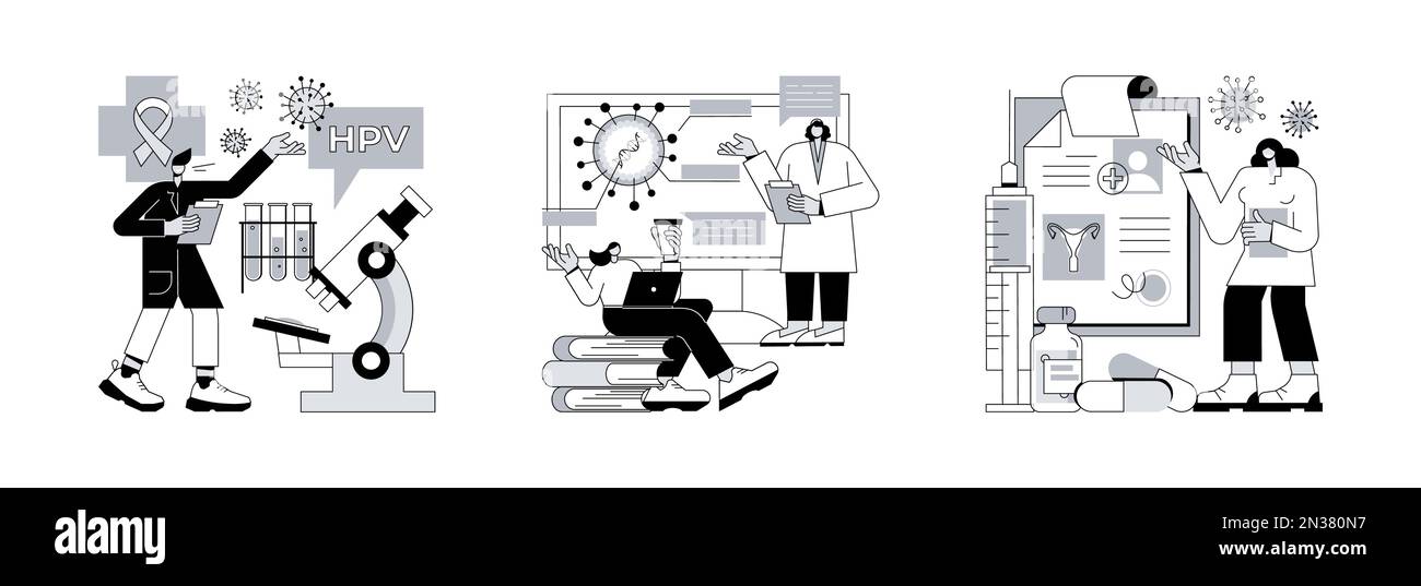Human papillomavirus abstract concept vector illustration set. Risk ...