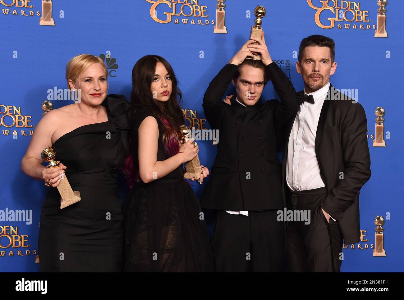 Patricia Arquette, from left, Lorelei Linklater, Ellar Coltrane and