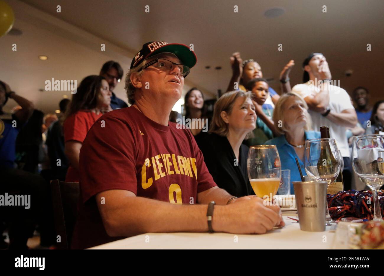 Randy Chiotti shows support for Dellavedova during a watch party for game 3 of the NBA finals at the 1515 Restaurant in Walnut Creek, Calif., on Tues. June 9, 2015