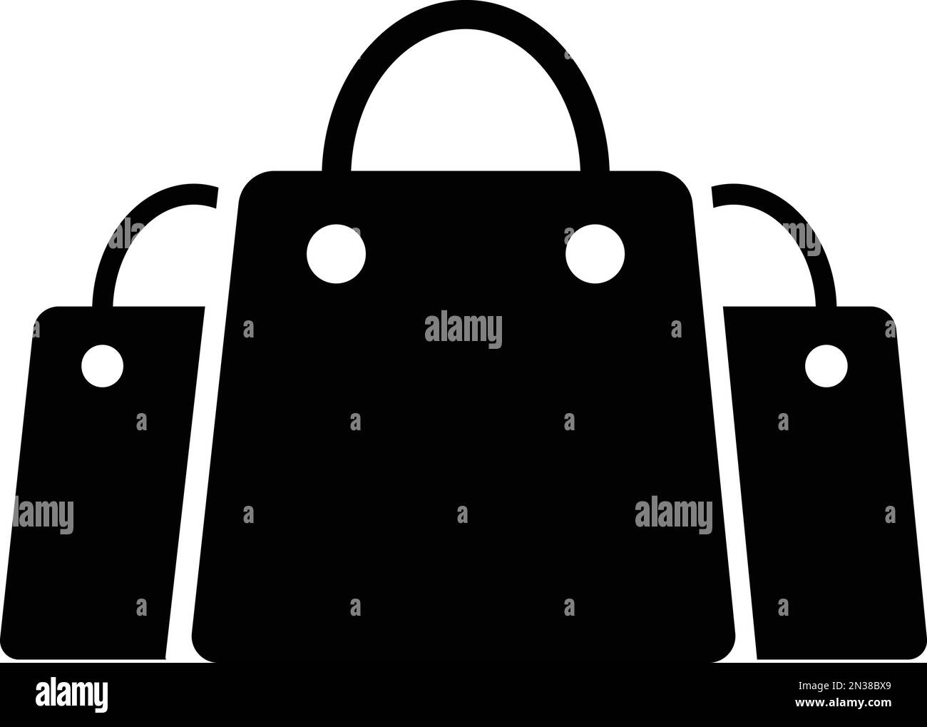 shopping bag icon vector. Paper Bag. Product sale bag. Shopping symbol, Logotype Stock Vector