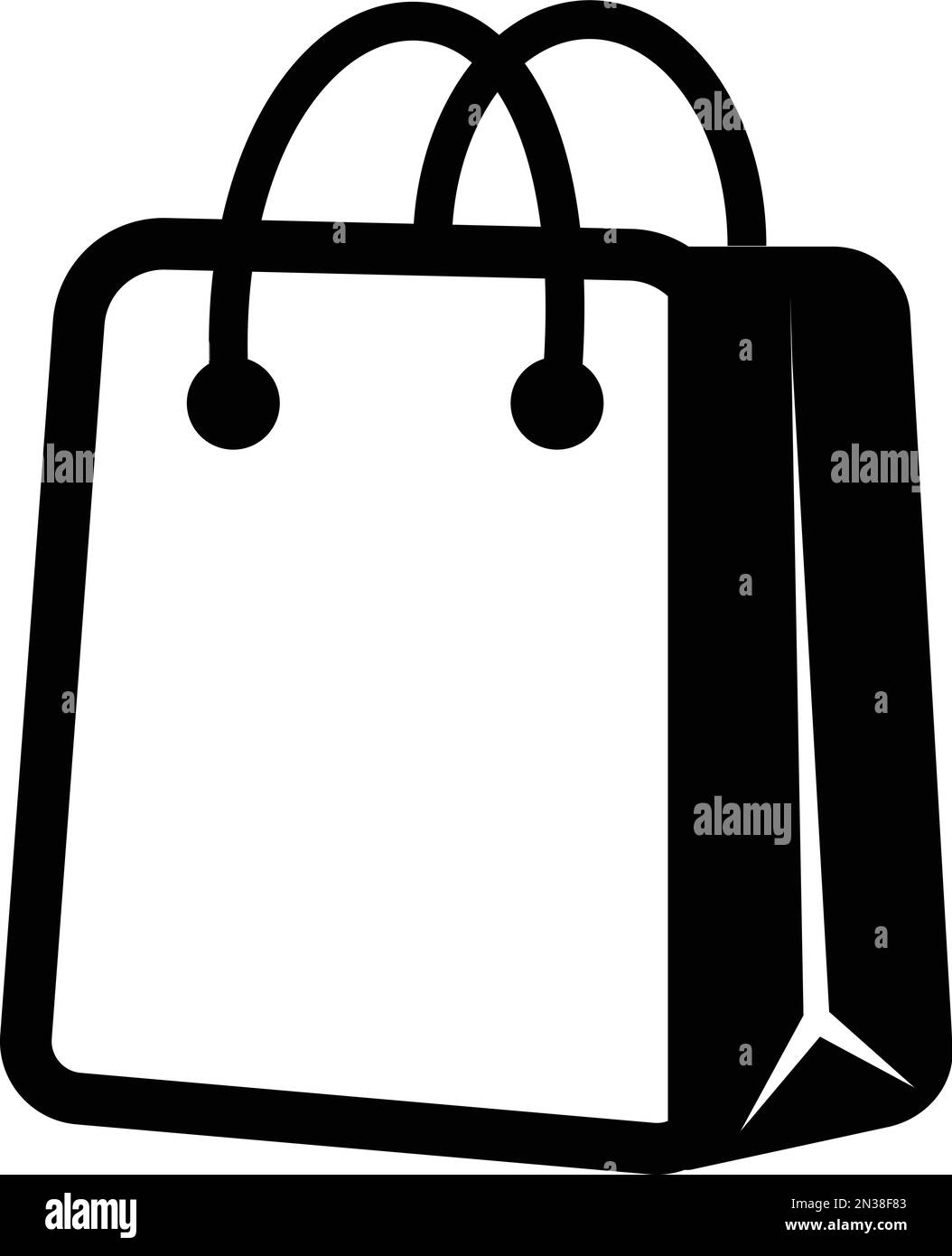 shopping bag icon vector. Paper Bag. Product sale bag. Shopping symbol