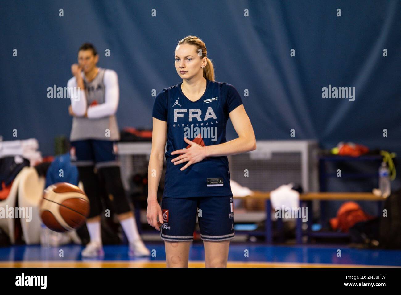 Paris, France - February 7, 2023, Marine Johannes of France during the  Training of the French women's