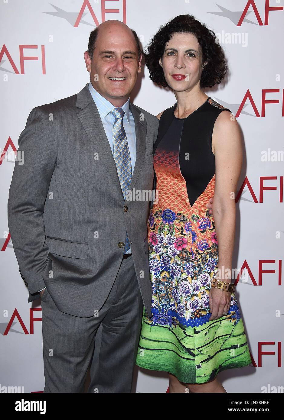 Matthew Weiner and Linda Brettler arrive at the AFI Awards at The Four ...