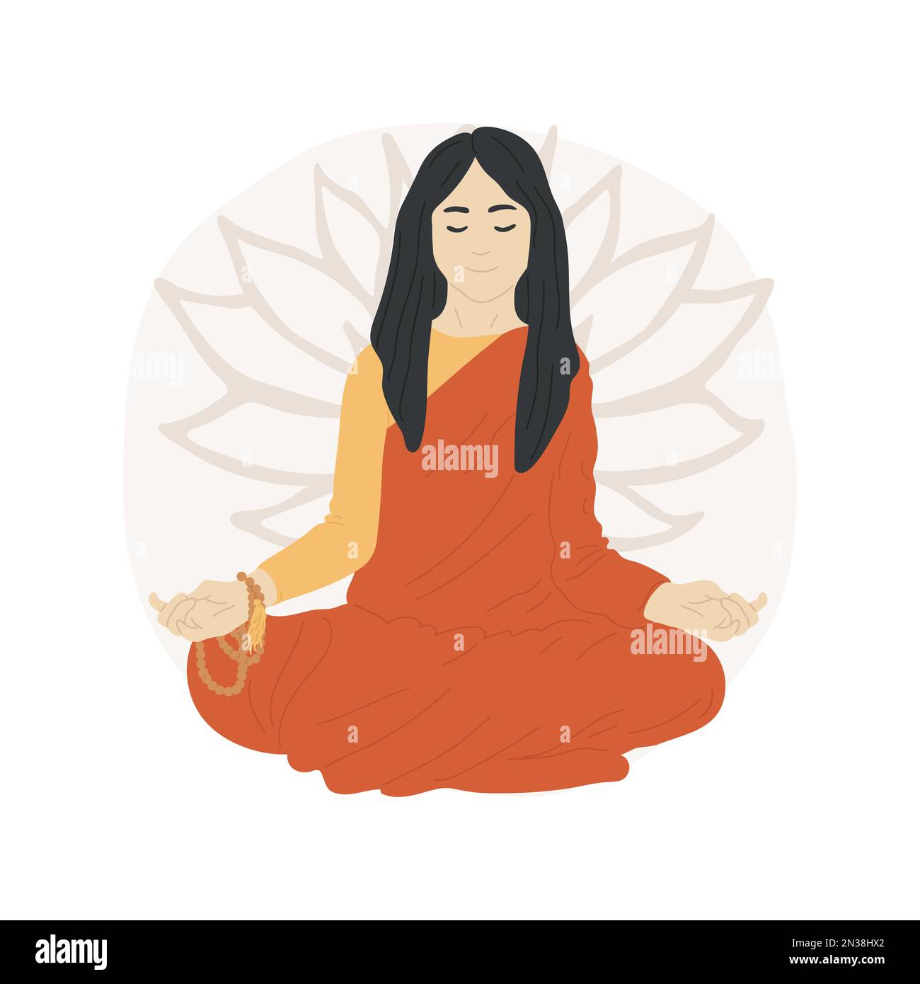 Mudras Isolated Cartoon Vector Illustration Young Woman With Mudras Gestures Meditating In Mudras Isolated Cartoon Vector Illustration Young Woman With Mudras Gestures Meditating In
