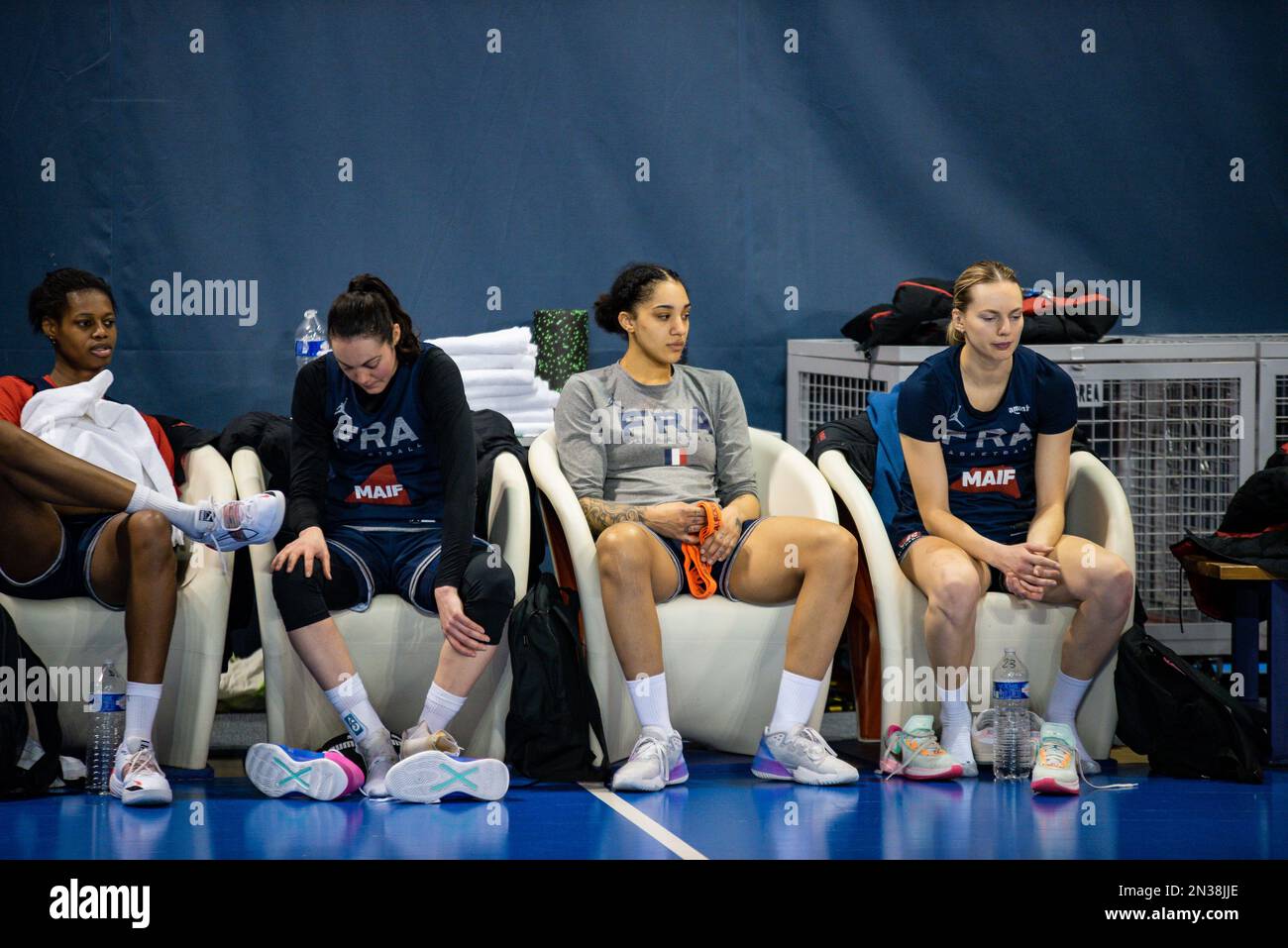 Paris, France February 7, 2023, Valeriane Vukosavljevic of France, Sarah Michel of France