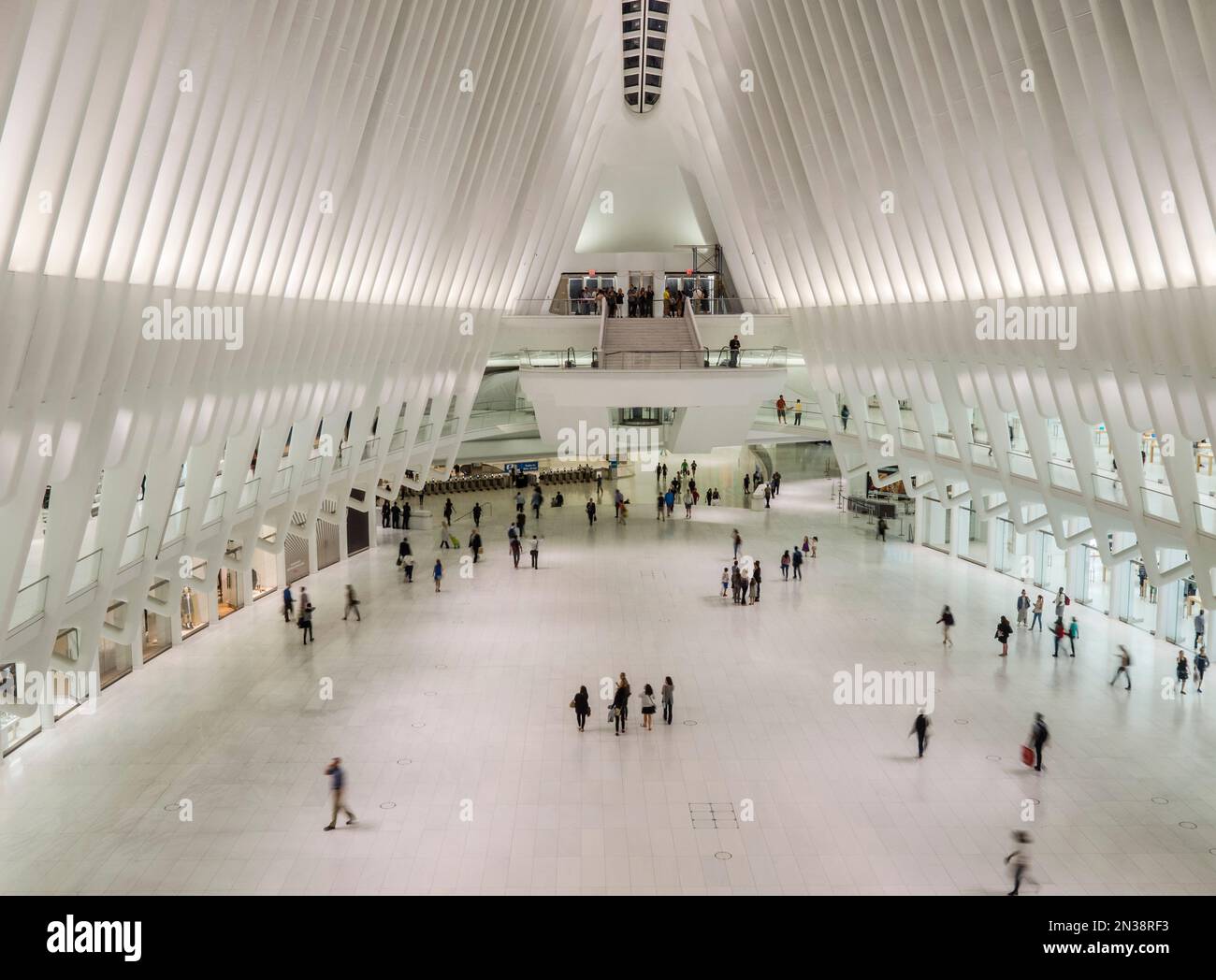 Calatrava's World Trade Center Oculus Shopping Mall, New York, USA Stock Photo