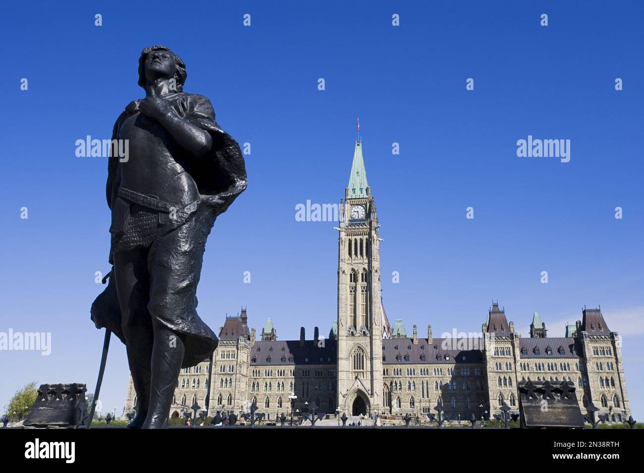 Statue of Sir Galahad in Front of Parliament Buildings, Ottawa, Ontario