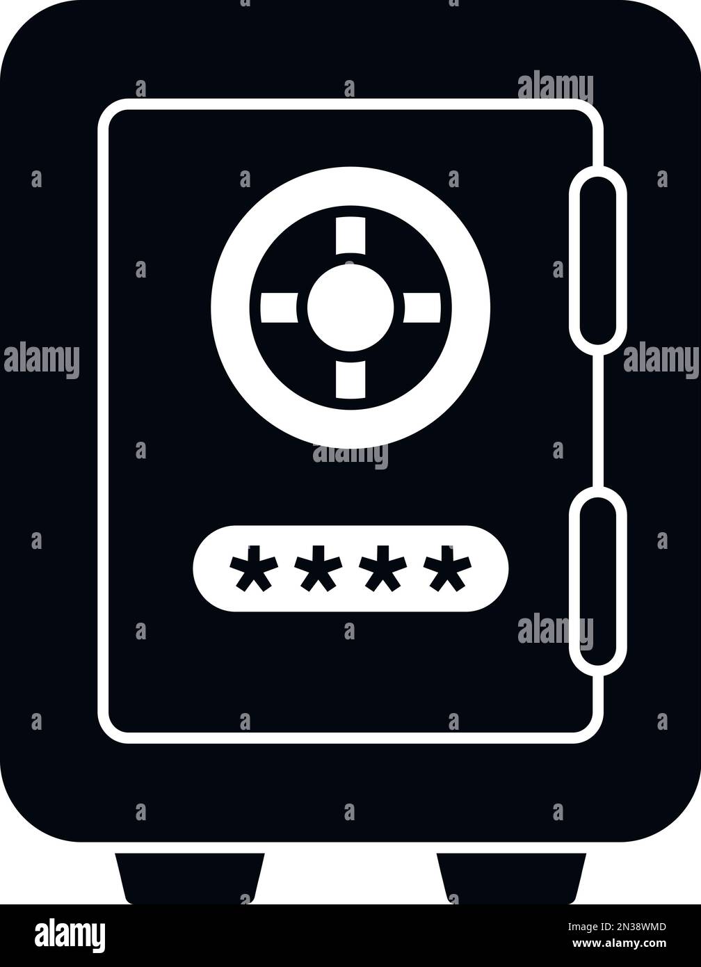 Money box password protection icon simple vector. Personal mobile