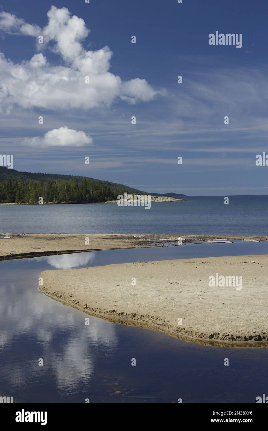 Beach, Lake Superior, Neys Provincial Park, Ontario, Canada Stock Photo