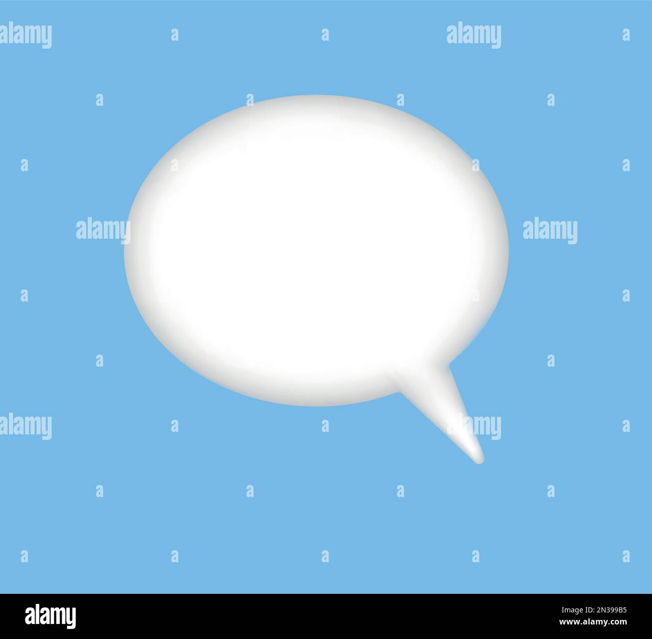 3d white speech bubble, social media chat message icon. Empty text ...