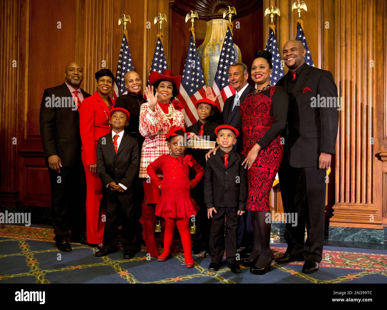 House Speaker John Boehner of Ohio, third from right, poses with Rep ...