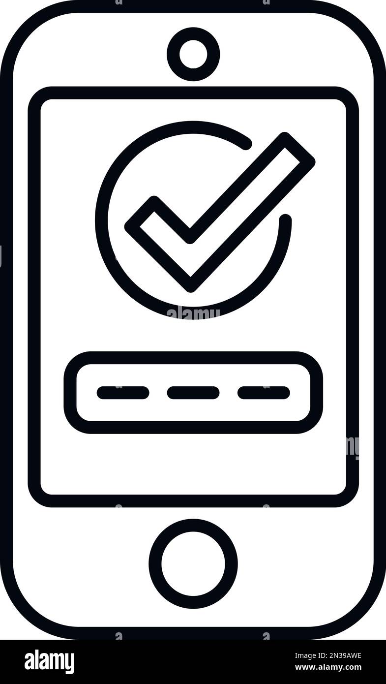 Smartphone policy icon outline vector. Personal mobile. Cyber forgot ...