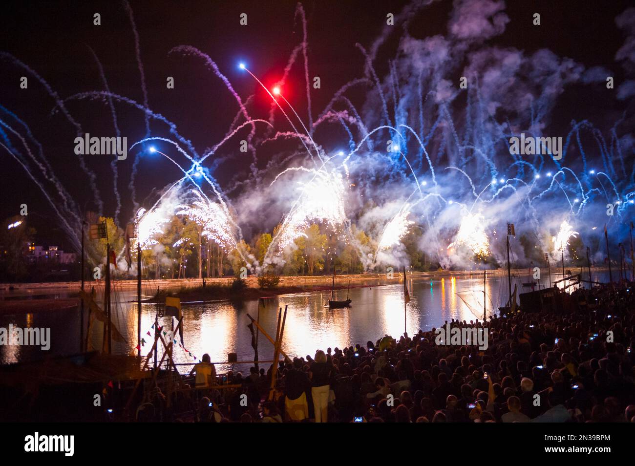 France, Loiret (45), Orléans, Loire Festival 2019, fireworks by Italian