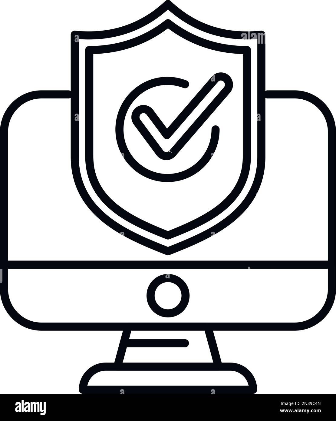 App secured icon outline vector. Mobile account. Screen reset Stock Vector