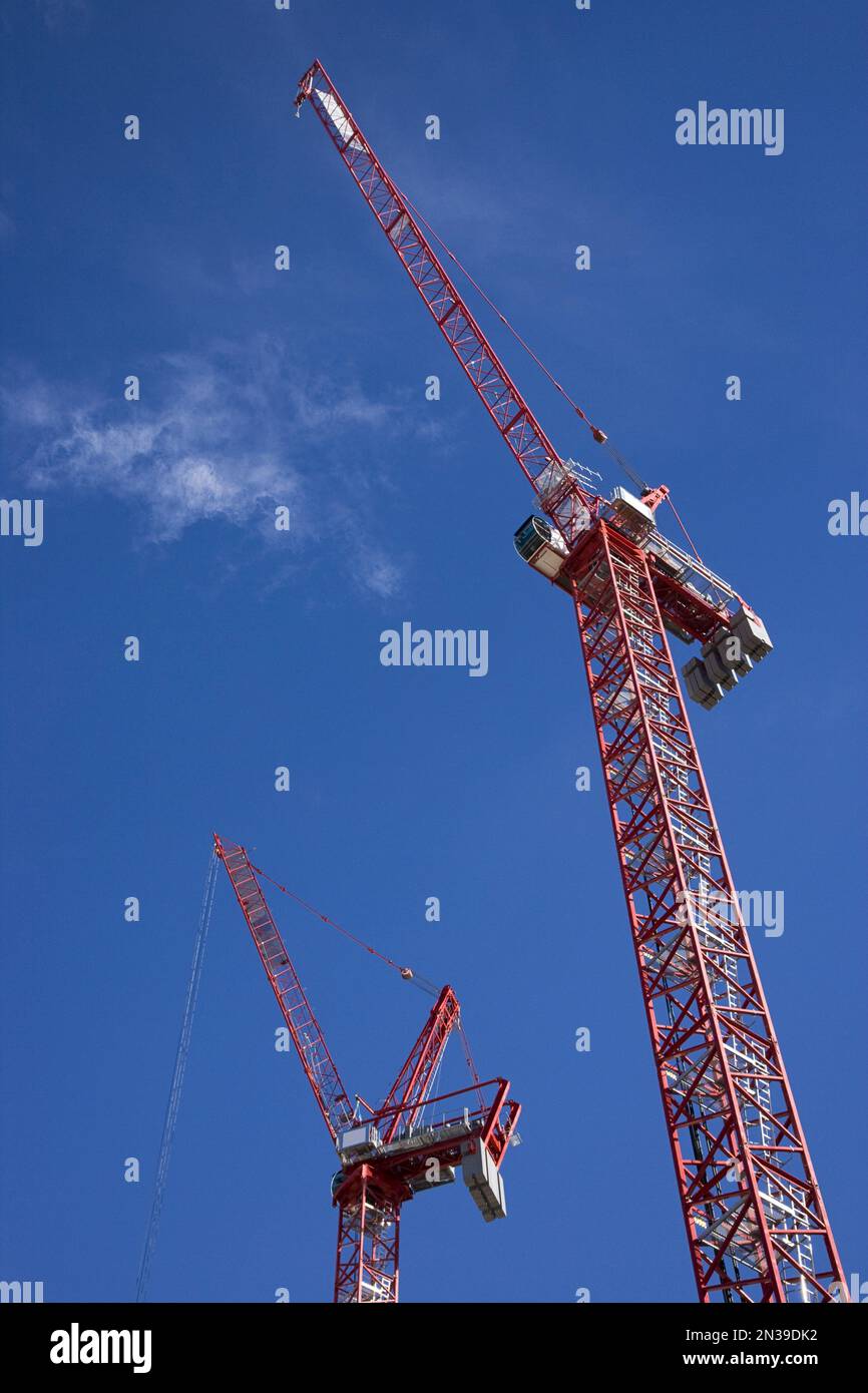 Crane at Construction Site, Las Vegas, Nevada, USA Stock Photo