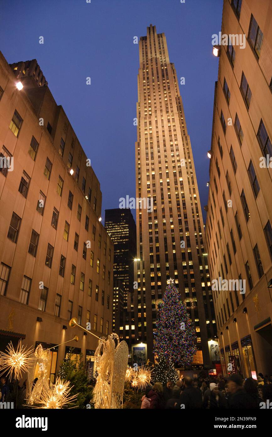 Christmas Tree at Rockefeller Center, New York City, New York, USA