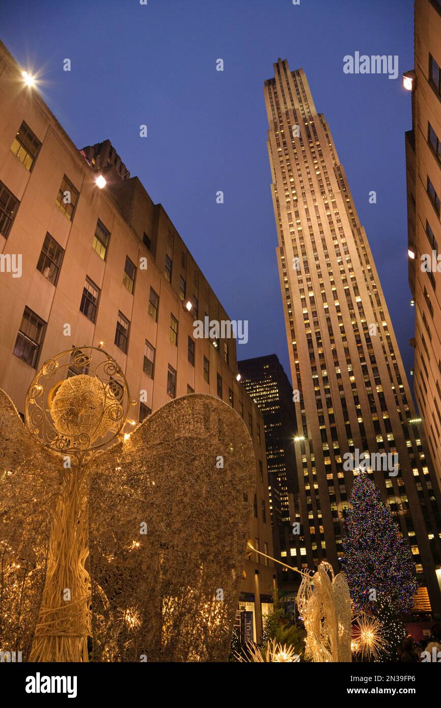Christmas Tree at Rockefeller Center, New York City, New York, USA