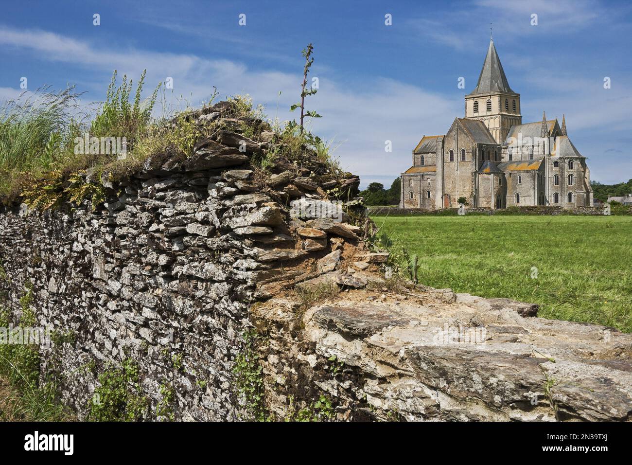 Abbaye de Cerisy-la-Foret, Cerisy-la-Foret, Normandy, France Stock Photo
