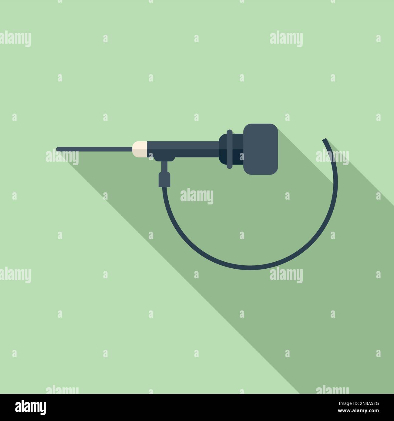 Endoscope icon flat vector. Medical camera. Stomach inspection Stock