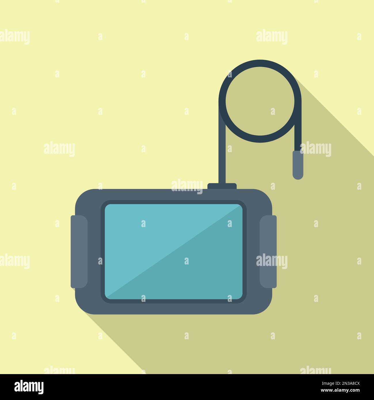 Endoscope examination icon flat vector. Medical health. Surgery organ ...