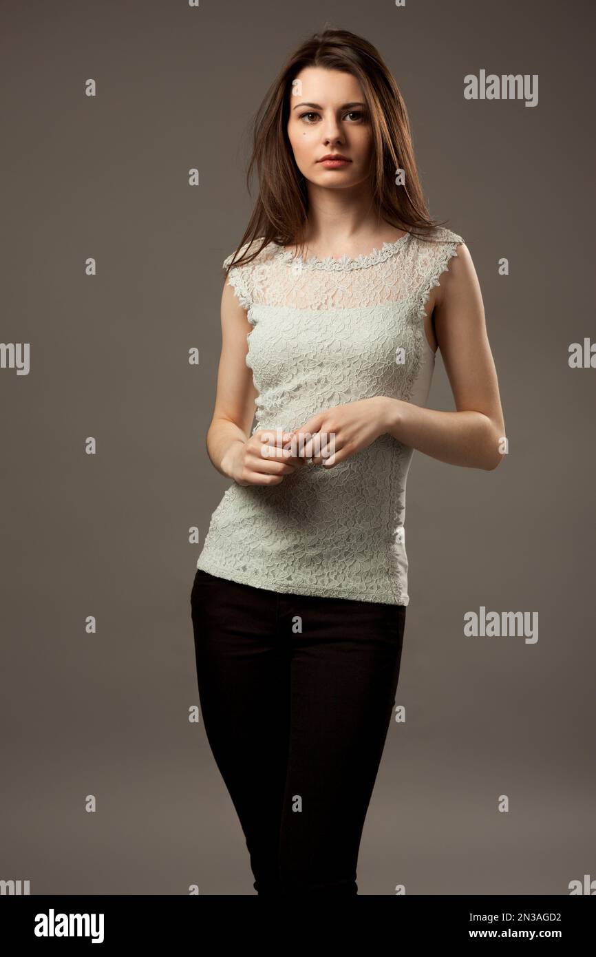 Beautiful shot european young hi-res stock photography and images - Alamy