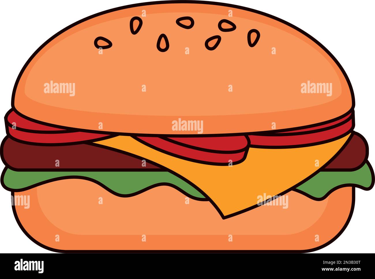 hamburger fast food Stock Vector Image & Art - Alamy