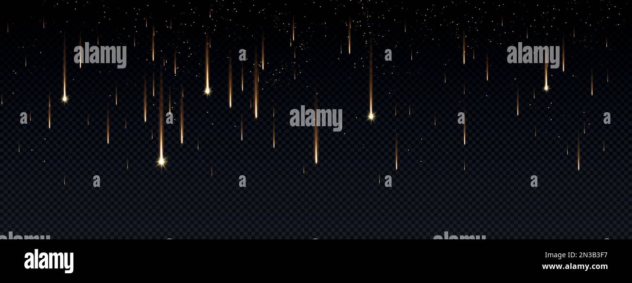 Falling Star Color Falling rain night black Stock Vector Images - Alamy