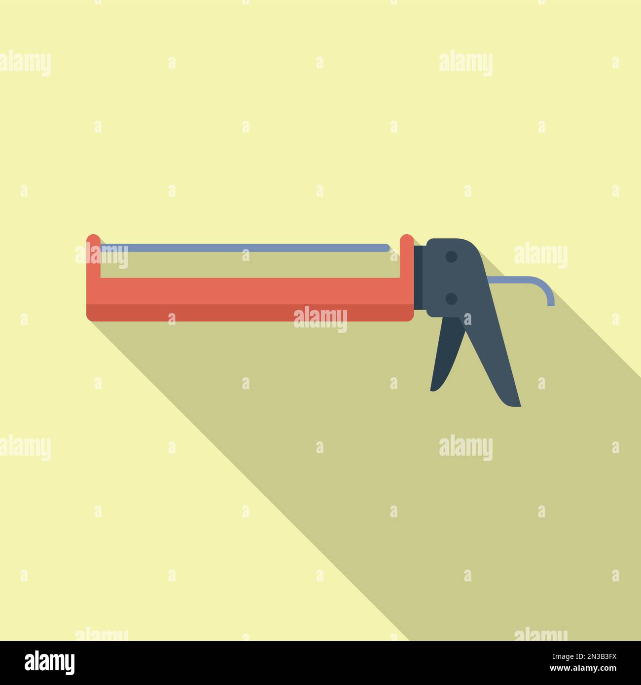 Applicator gun icon flat vector. Caulk adhesive. Carpenter acrylic Stock Vector