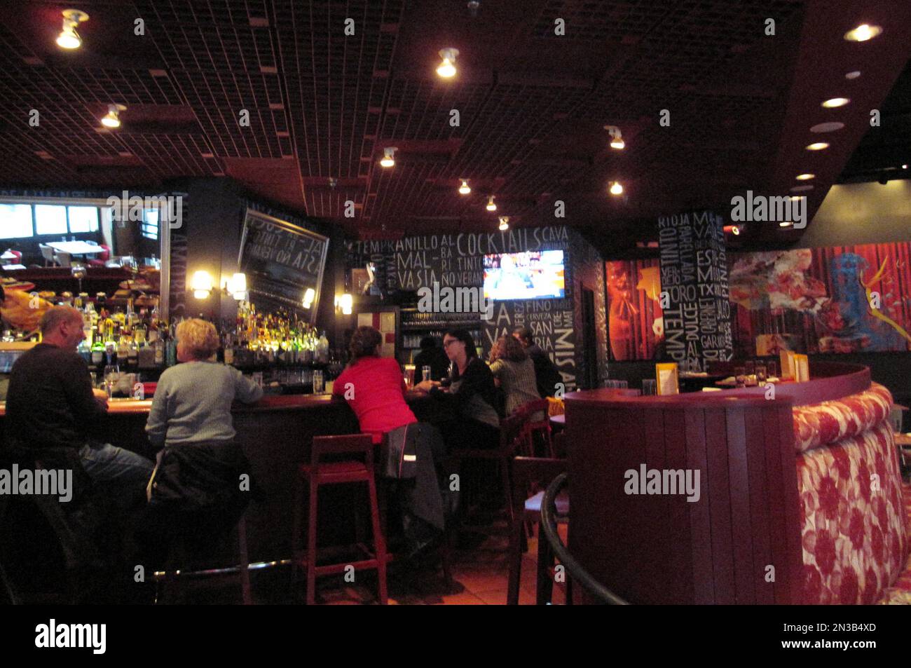 This Oct. 23, 2014 photo shows the bar at Jaleo restaurant in Bethesda
