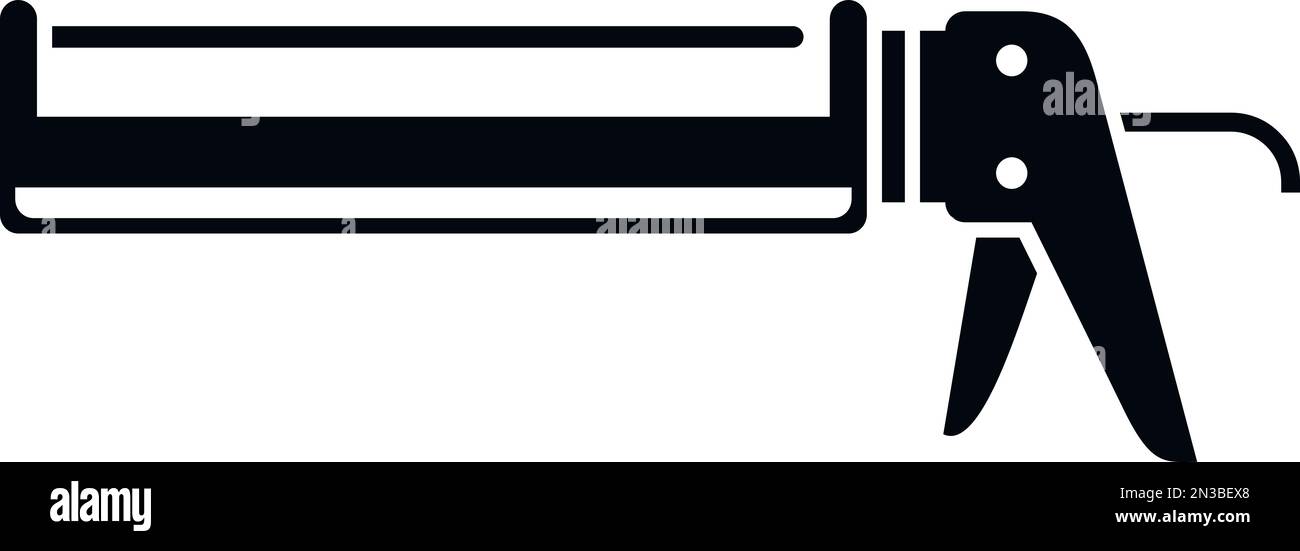Applicator gun icon simple vector. Caulk adhesive. Carpenter acrylic