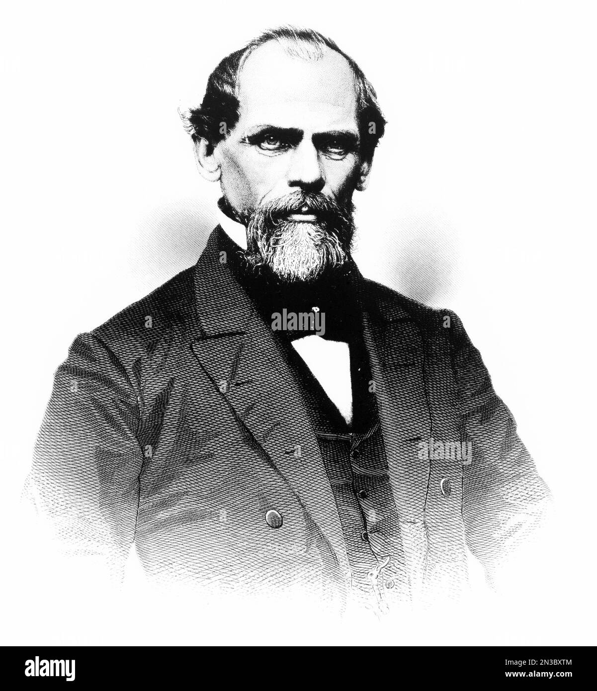 John Augustus Roebling (1806 – 1869) German-born American civil engineer. Designed and built wire rope suspension bridges, including the Brooklyn Bridge Stock Photo