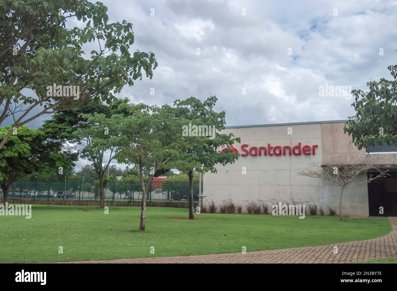 Campinas-sp,brazil-February 05.2023 santander network research center. Stock Photo