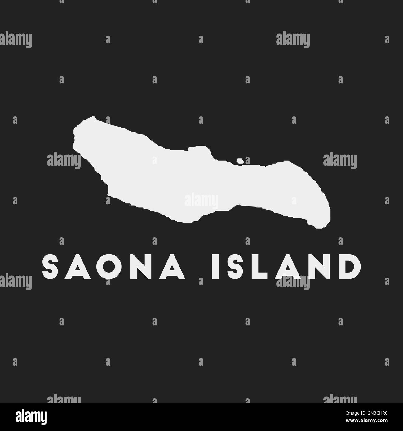 Saona Island icon. Map on dark background. Stylish Saona Island map ...